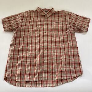 Vintage North Face Mens XXL‎ Button Up Shirt Plaid Front Pocket Skater Gorpcore